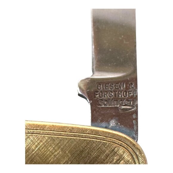 Vintage Consol 10k Gold Emblem Multi Tool Pocket Knife Solingen Sapphire Coal Co - Picture 7 of 7